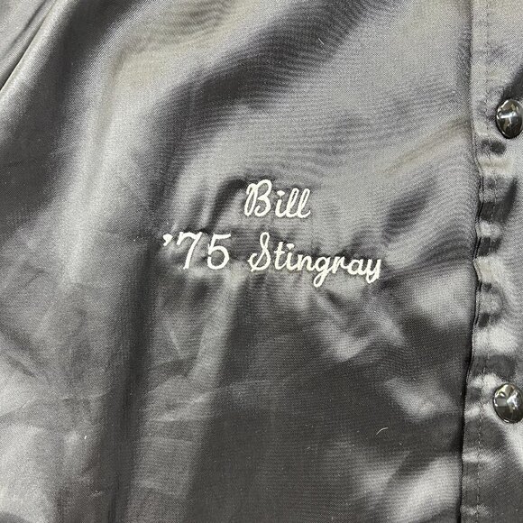 Vintage Corvette Stingray Jacket Mens Large Racing Embroidered Lined Windbreaker - Picture 5 of 11